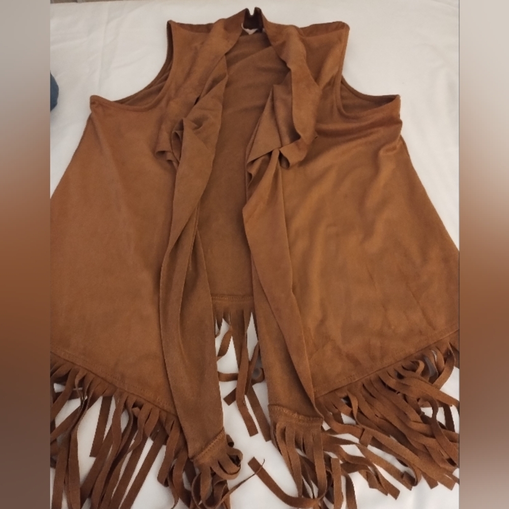 Brown Fringe Vest